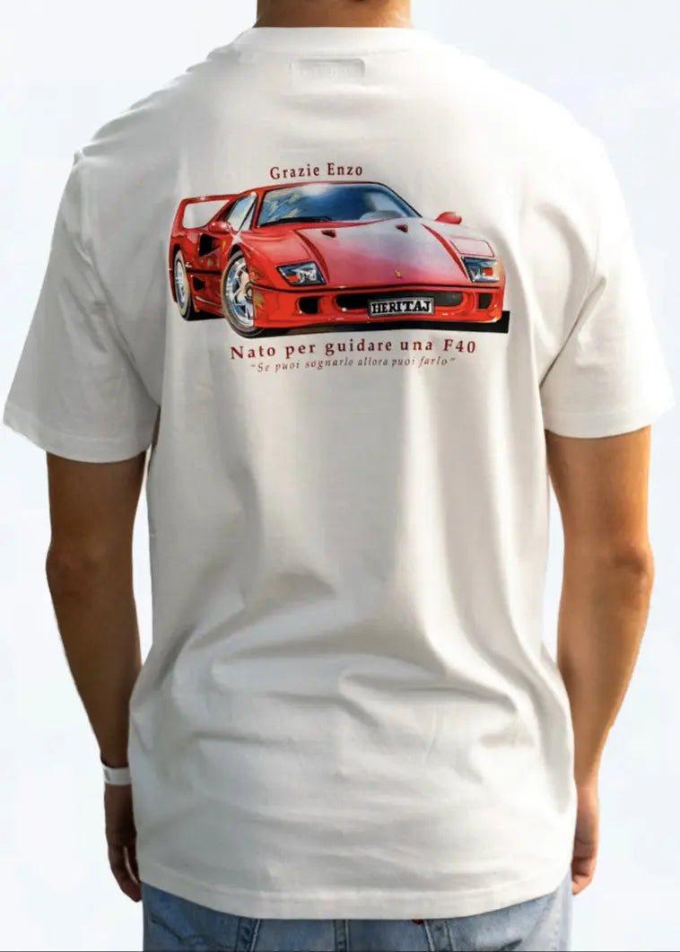 T-shirt F40 - Blanc HERITAJ